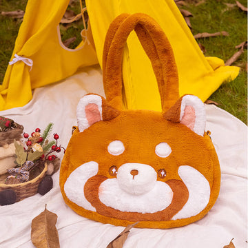 Two-Purpose Red Panda Big Handbag, Crossbody Bag